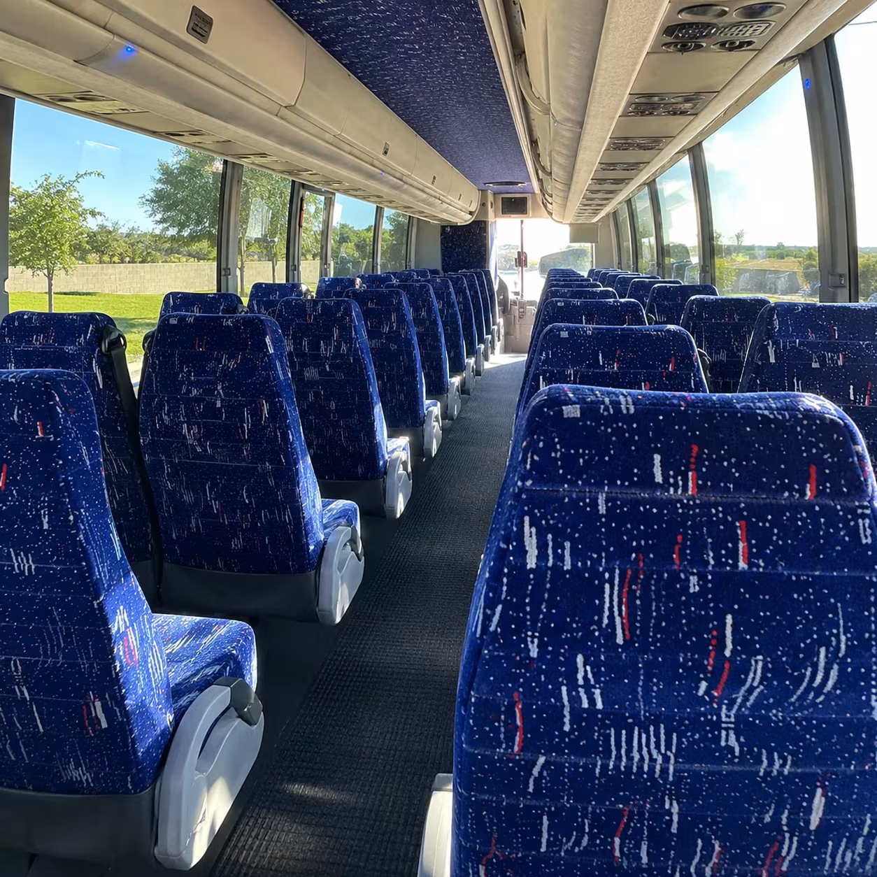 large group charter bus rentals for antioch airport runs
